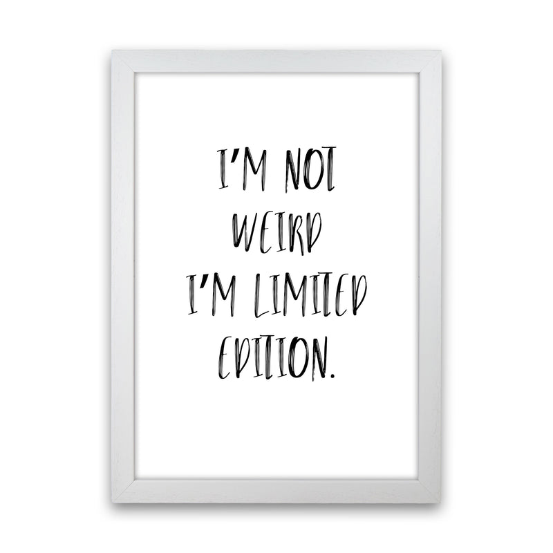 Limited Edition Framed Typography Wall Art Print White Grain