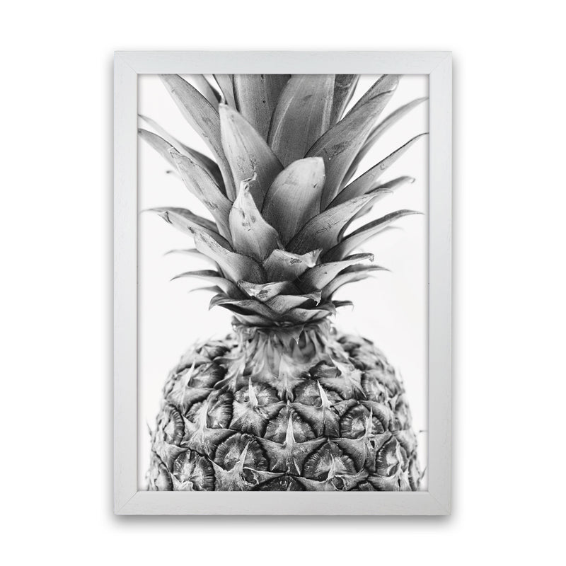 Black And White Pineapple Modern Print, Framed Kitchen Wall Art White Grain