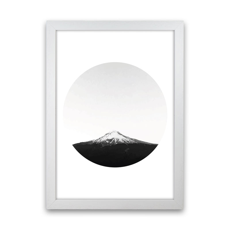 Abstract Mountain Modern Print White Grain