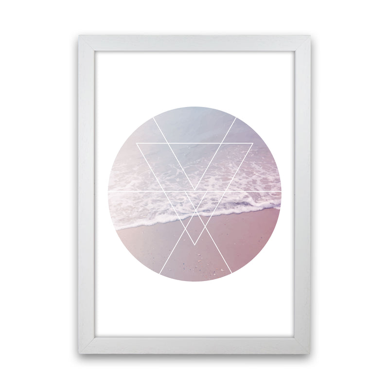 Pink And Blue Abstract Tide Modern Print White Grain