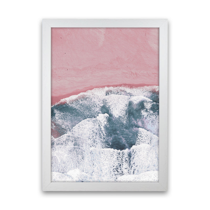 Pink Sand Modern Print, Framed Botanical & Nature Art Print White Grain