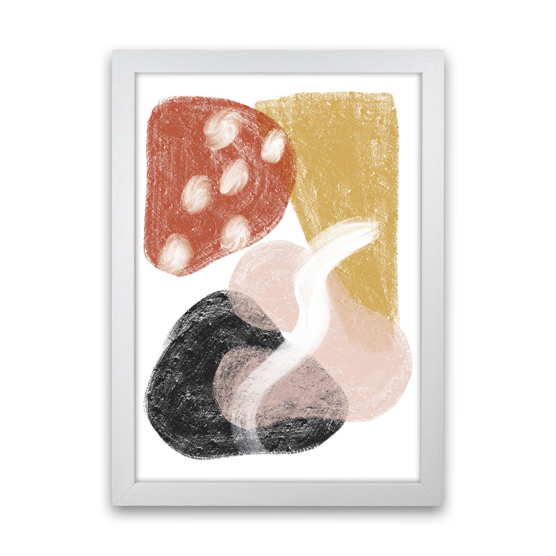 Dalia Chalk Mix Match Shapes  Art Print by Pixy Paper White Grain