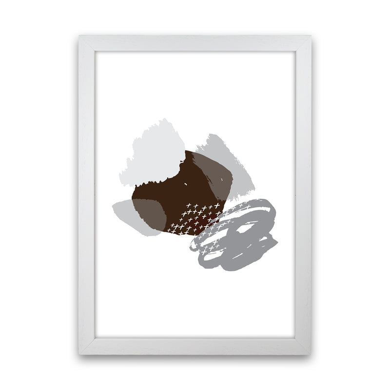 Mismatch Grey And Black  Art Print by Pixy Paper White Grain