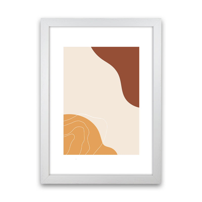 Mica Sand Abstract N27  Art Print by Pixy Paper White Grain