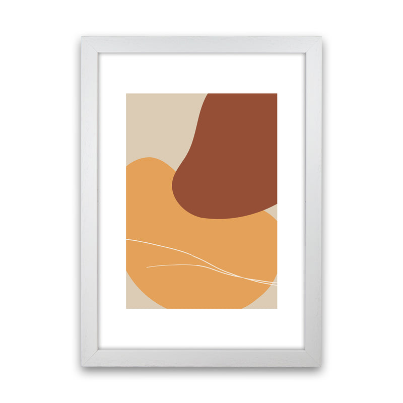 Mica Sand Abstract N28  Art Print by Pixy Paper White Grain