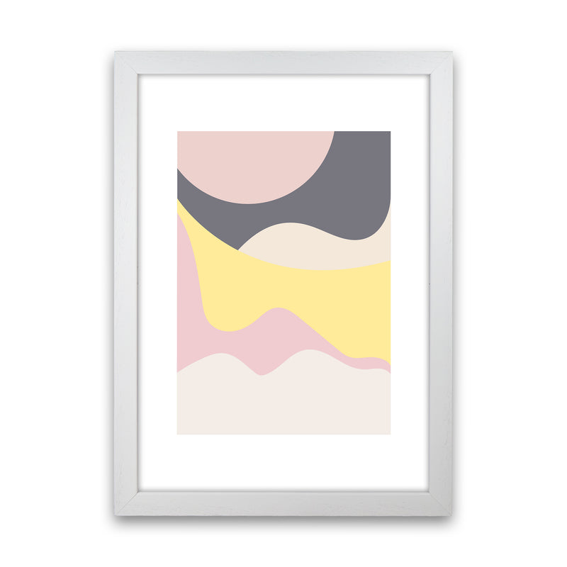 Mila Pink Dunes N15  Art Print by Pixy Paper White Grain