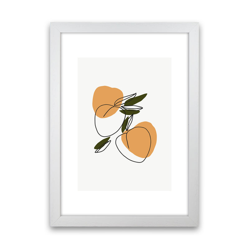 Mica Apricots N3  Art Print by Pixy Paper White Grain