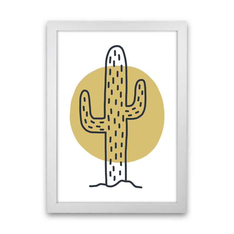 Cactus Moon  Art Print by Pixy Paper White Grain