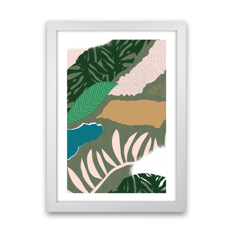 Mismatch Jungle Abstract  Art Print by Pixy Paper White Grain