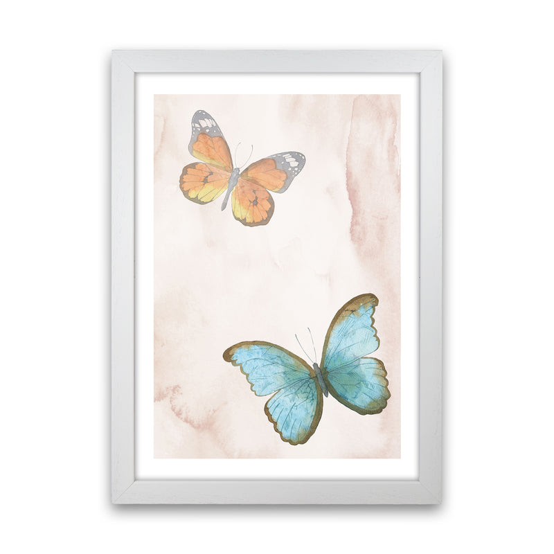 Butterflies Exotic  Art Print by Pixy Paper White Grain