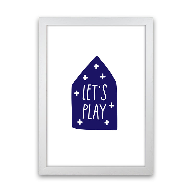 Let'S Play House Navy Super Scandi  Art Print by Pixy Paper White Grain