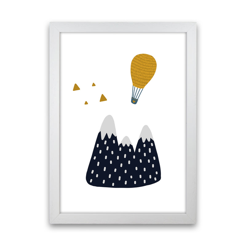 Little Explorer Hot Air Balloon  Art Print by Pixy Paper White Grain