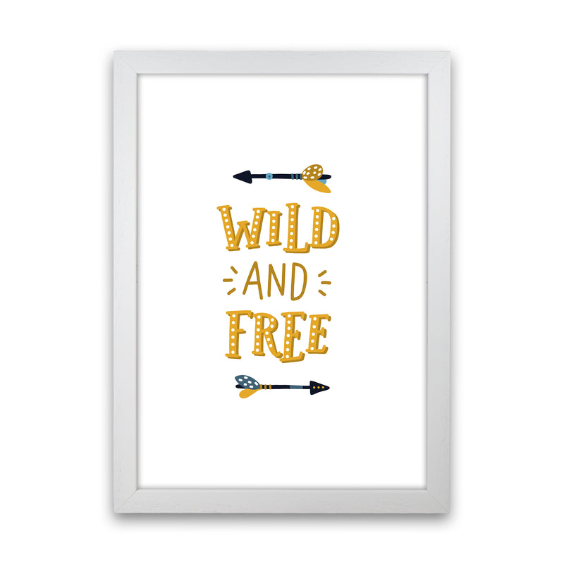 Little Explorer Wild And Free  Art Print by Pixy Paper White Grain