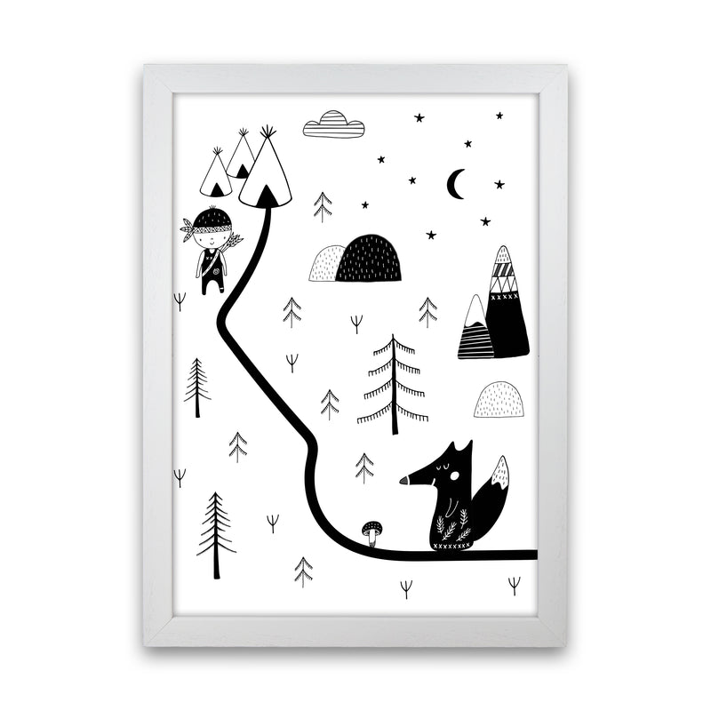 Little Explorer Winding Road  Art Print by Pixy Paper White Grain