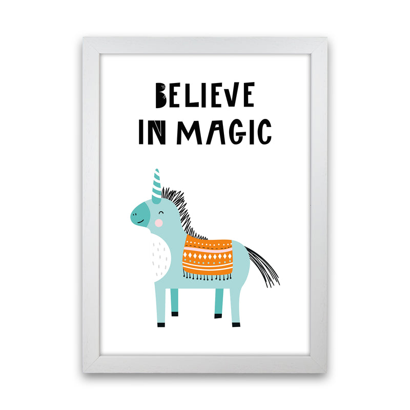 Believe In Magic Animal Pop  Art Print by Pixy Paper White Grain