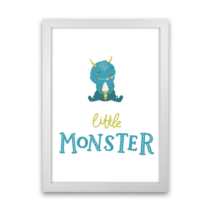 Little Monsters Ice Cream  Art Print by Pixy Paper White Grain
