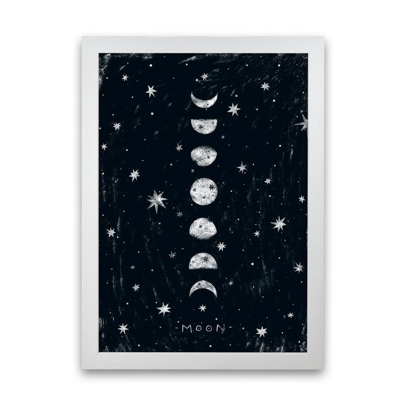 Phases Of The Moon  Art Print by Pixy Paper White Grain