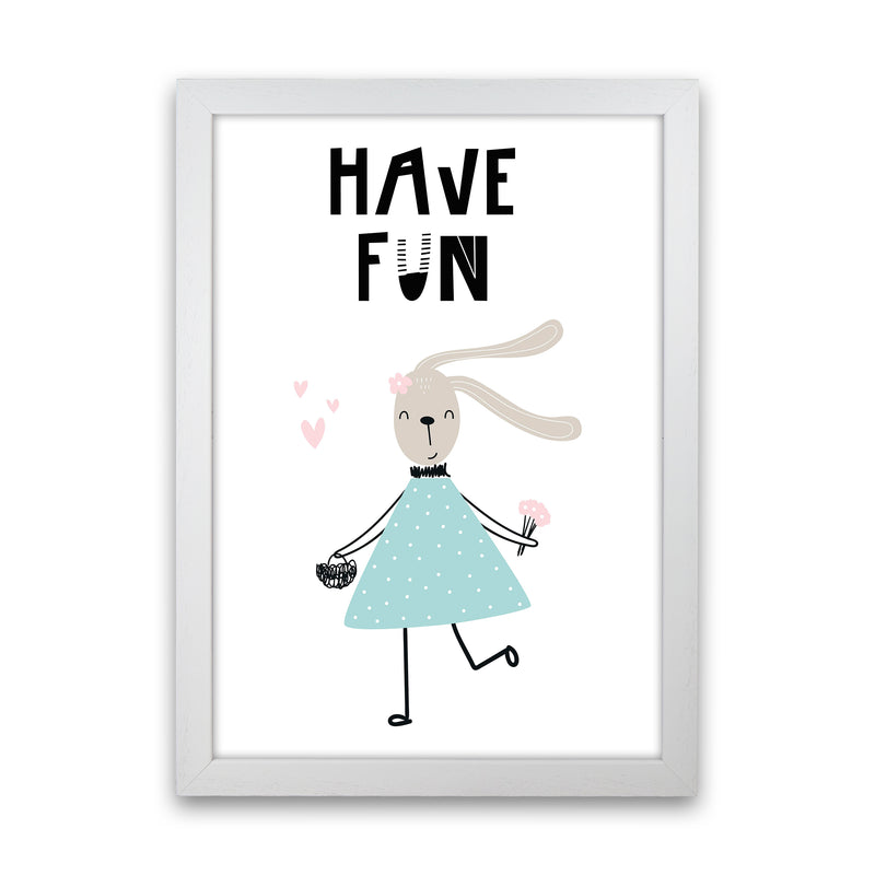 Have Fun Animal  Art Print by Pixy Paper White Grain