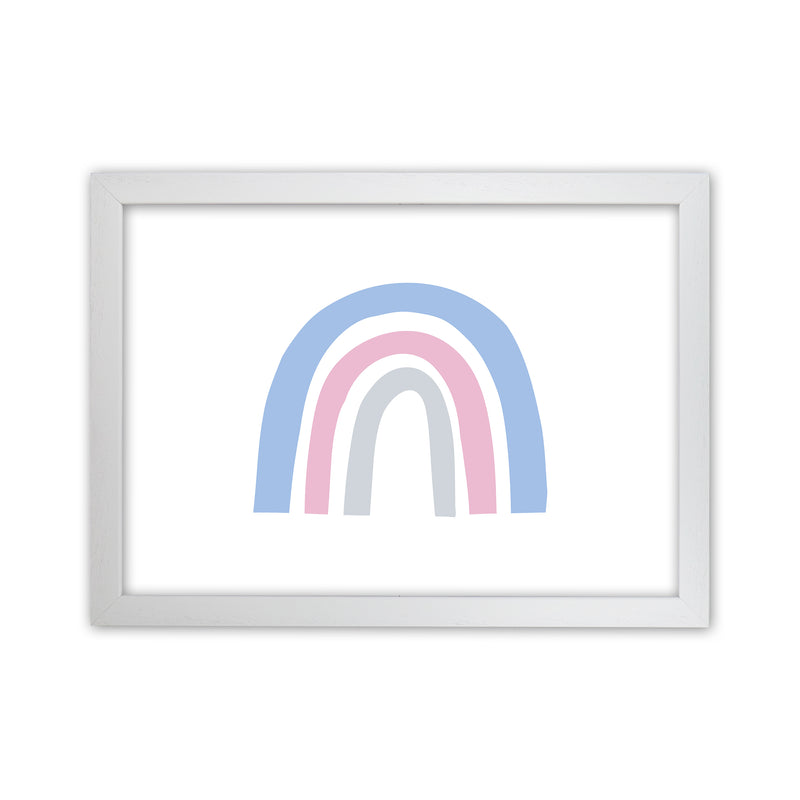 Rainbow Blue  Art Print by Pixy Paper White Grain