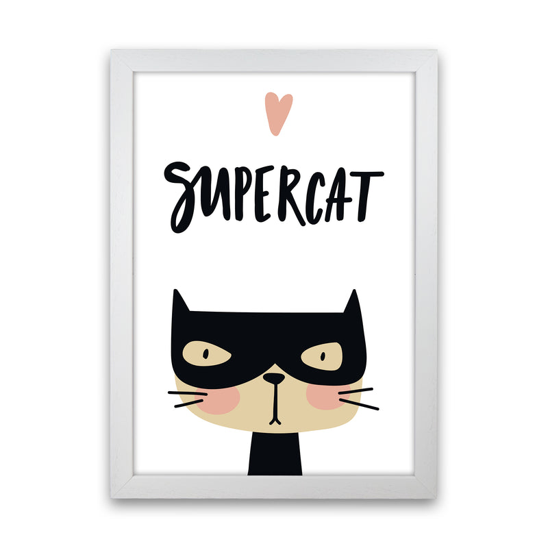 Supercat  Art Print by Pixy Paper White Grain