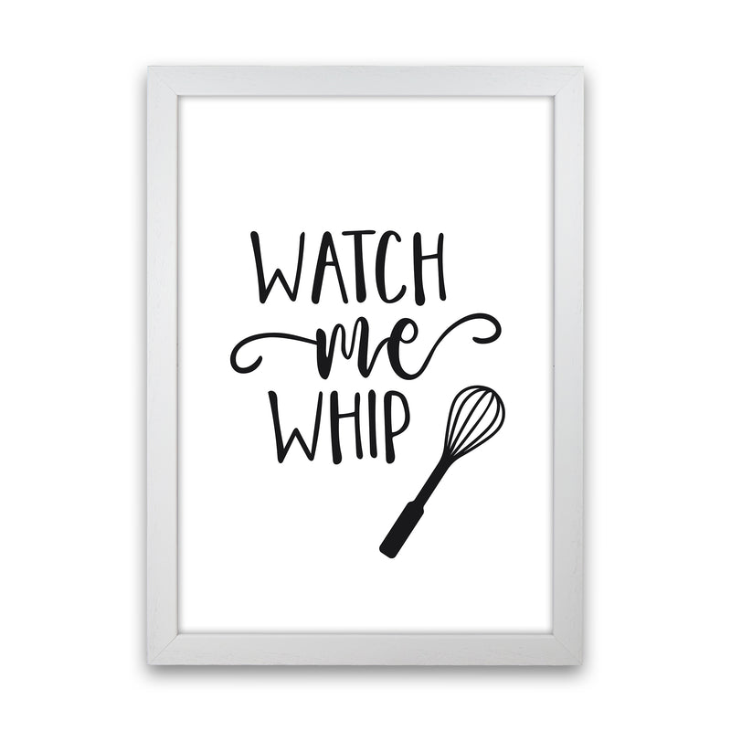Watch Me Whip  Art Print by Pixy Paper White Grain