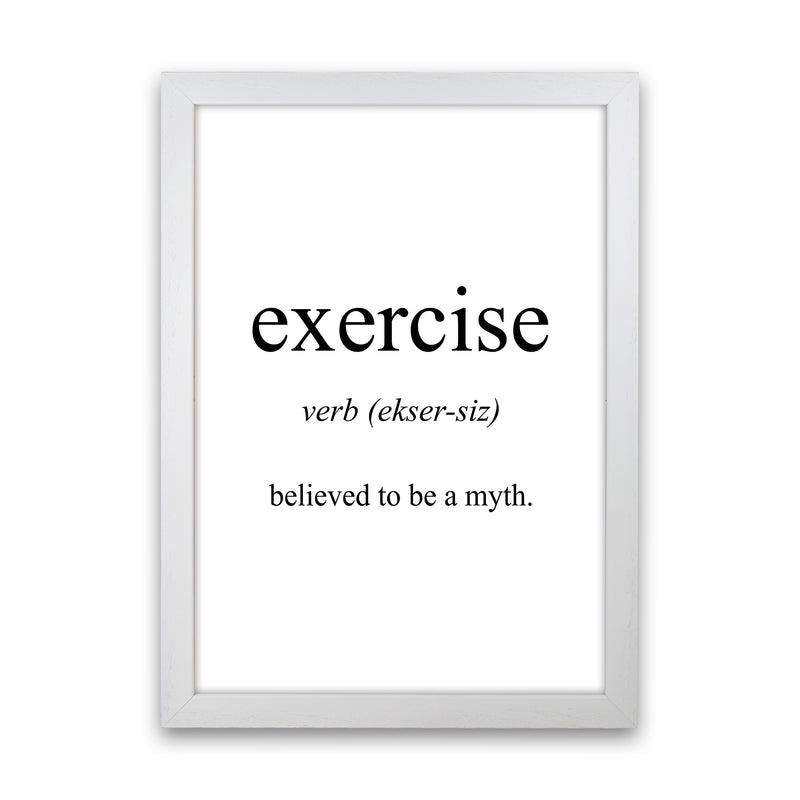 Exercise Meaning  Art Print by Pixy Paper White Grain