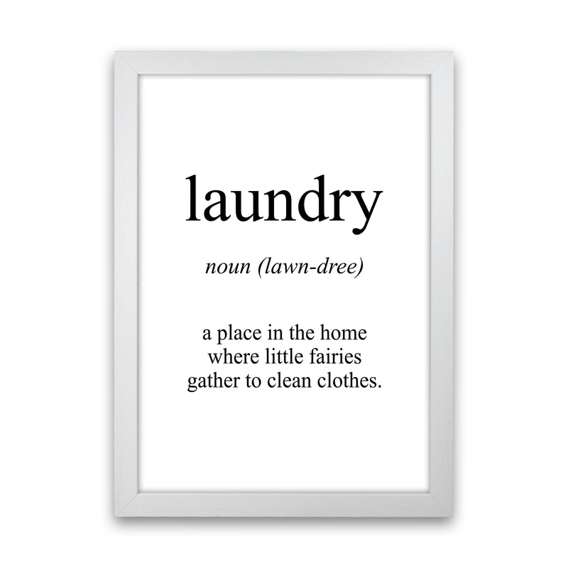 Laundry Meaning  Art Print by Pixy Paper White Grain