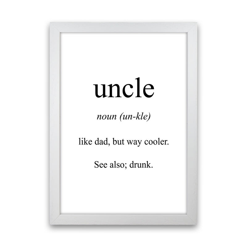 Uncle Meaning  Art Print by Pixy Paper White Grain