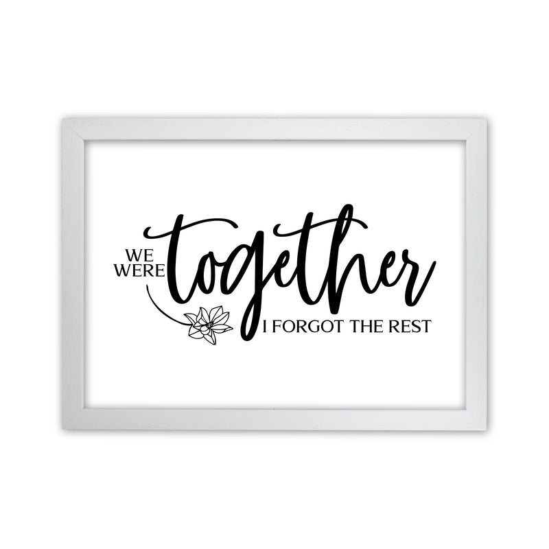 We Were Together Landscape  Art Print by Pixy Paper White Grain