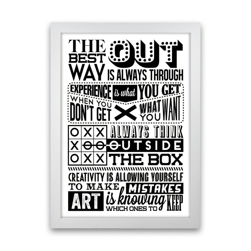 The Best Way Out Vintage  Art Print by Pixy Paper White Grain