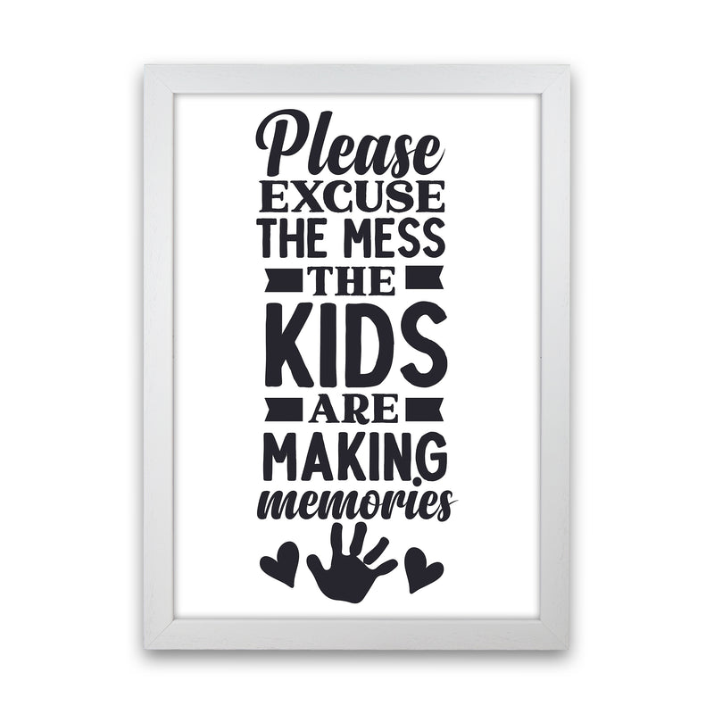 Please Excuse The Mess  Art Print by Pixy Paper White Grain