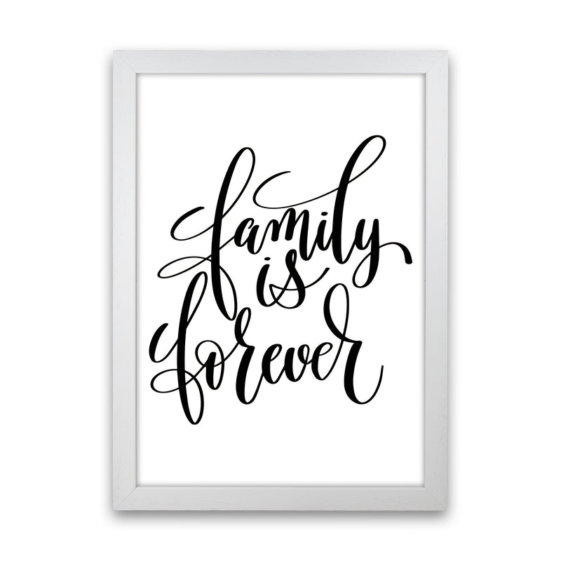 Family Is Forever  Art Print by Pixy Paper White Grain