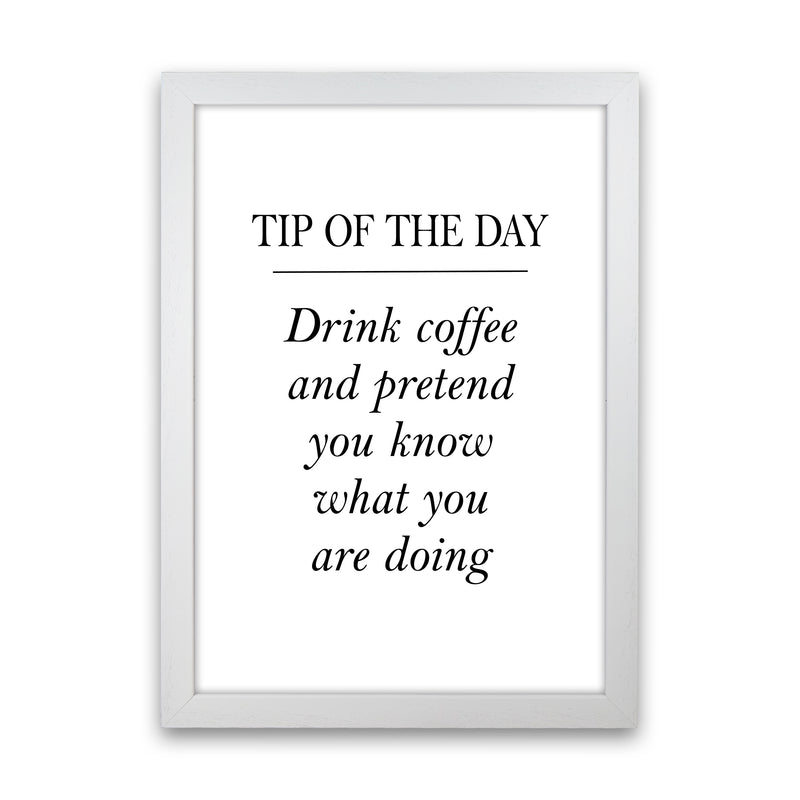 Tip Of The Day  Art Print by Pixy Paper White Grain