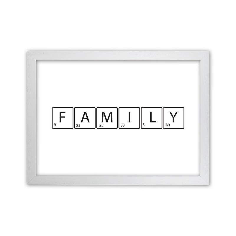 Family Letters  Art Print by Pixy Paper White Grain