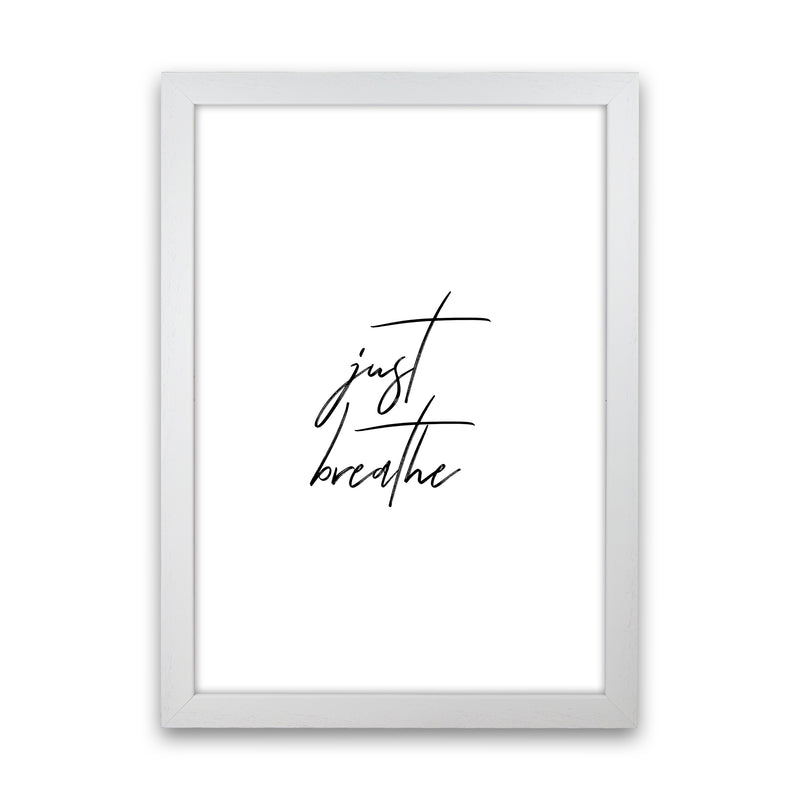 Just Breathe  Art Print by Pixy Paper White Grain