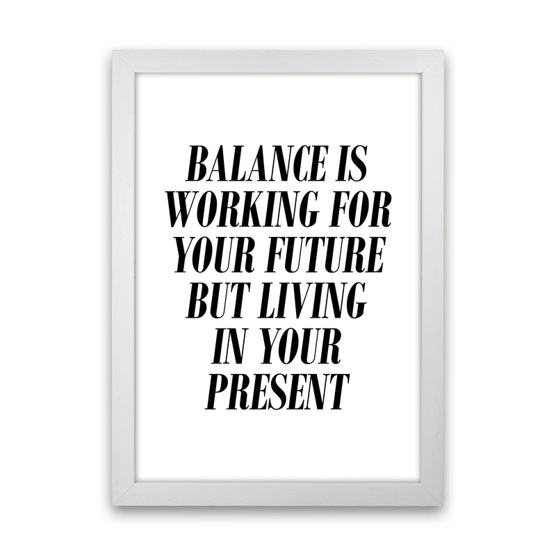 Balance Is  Art Print by Pixy Paper White Grain