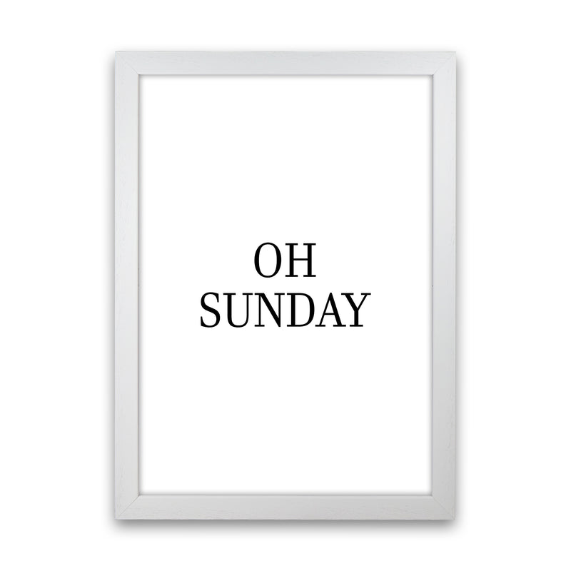 Oh Sunday  Art Print by Pixy Paper White Grain