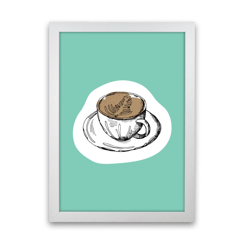Kitchen Pop Coffee Mint Art Print by Pixy Paper White Grain