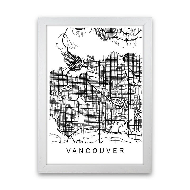 Vancouver Map Art Print by Pixy Paper White Grain