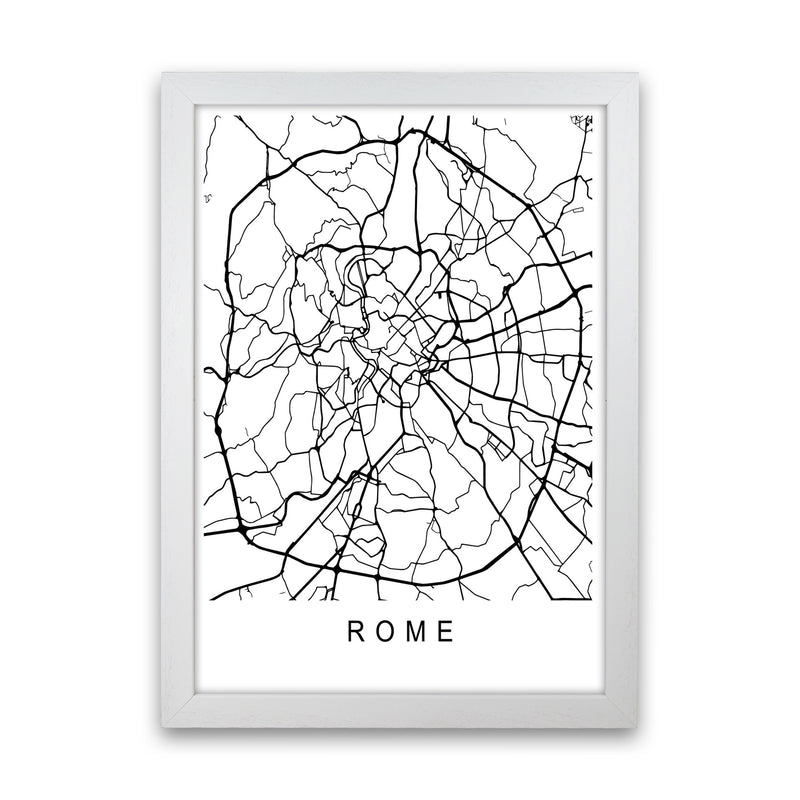 Rome Map Art Print by Pixy Paper White Grain