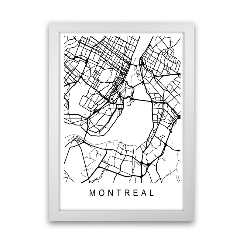 Montreal Map Art Print by Pixy Paper White Grain