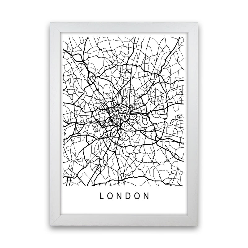 London Map Art Print by Pixy Paper White Grain