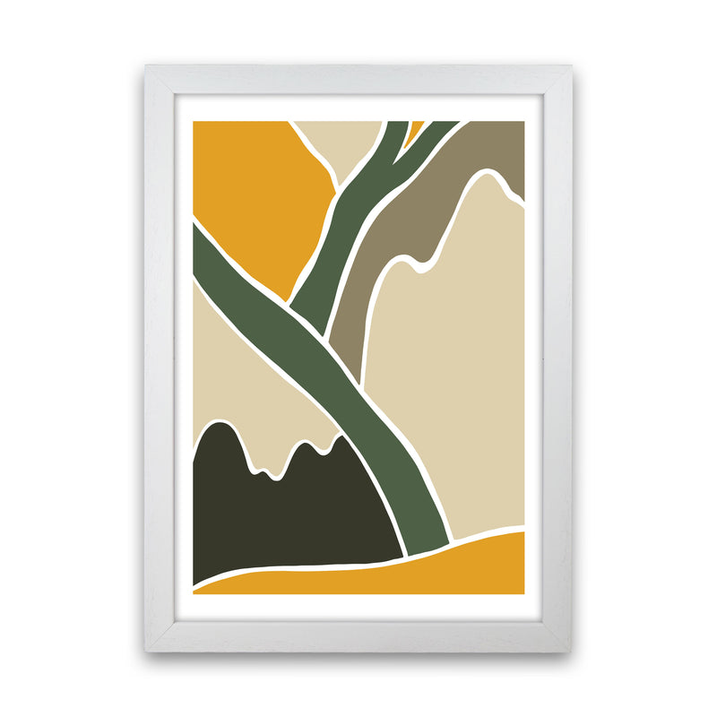 Wild Collection Mountains Abstract Art Print by Pixy Paper White Grain