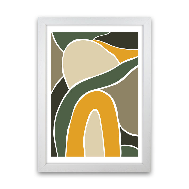 Wild Collection Rainbow and Hills Abstract Art Print by Pixy Paper White Grain