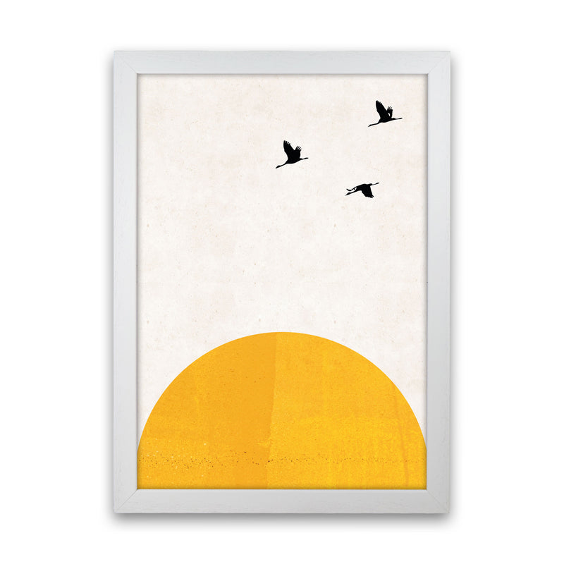 Rising sun Art Print by Pixy Paper White Grain