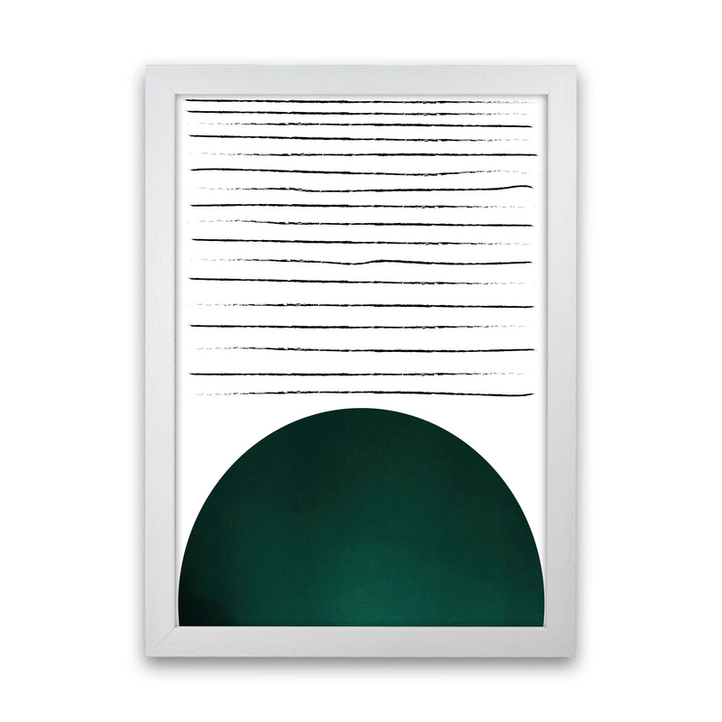 Sun lines emerald Art Print by Pixy Paper White Grain