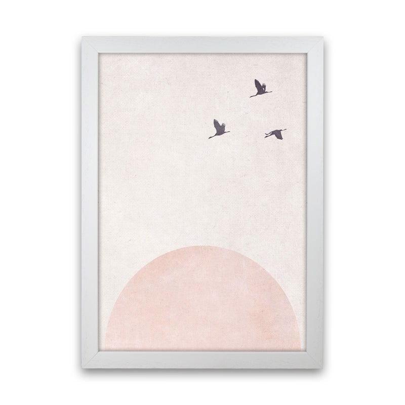 Rising sun pink cotton Art Print by Pixy Paper White Grain
