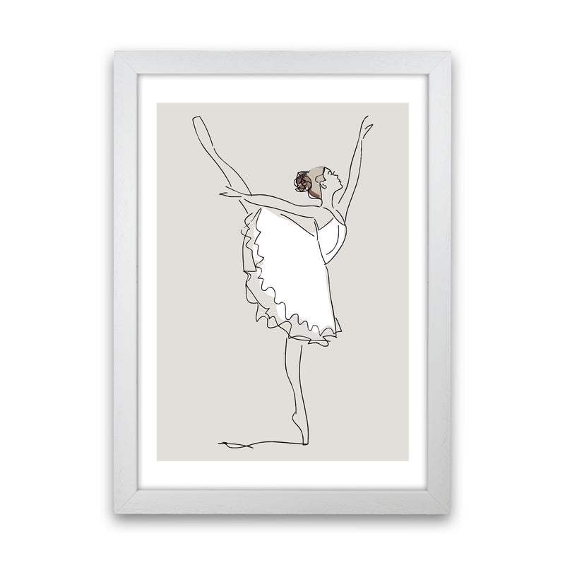 Inspired Stone Ballerina Art Print by Pixy Paper White Grain