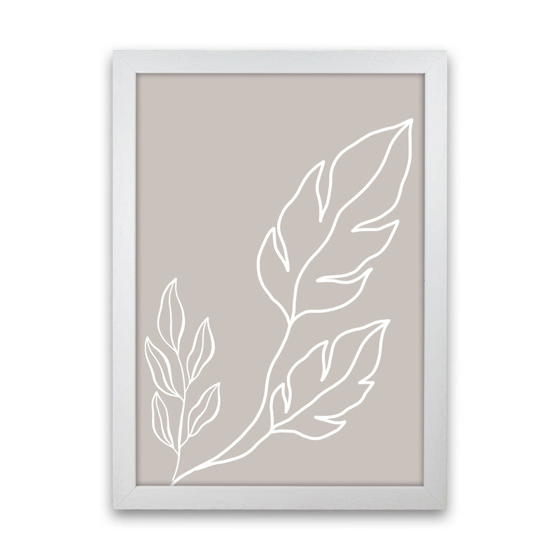 Inspired Stone Plant Silhouette Art Print by Pixy Paper White Grain