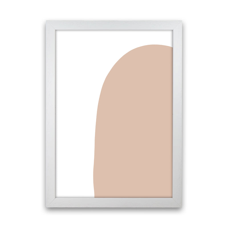 Inspired Pink Abstract Shape Art Print by Pixy Paper White Grain